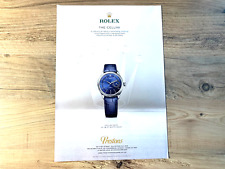 ROLEX CELLINI DATE 18 CT WHITE GOLD - FRAMEABLE ART ORIGINAL WATCH ADVERT picture