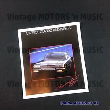 UNCIRCULATED 1984 Chevrolet Caprice & Impala 16 pg Brochure Pub #4340 Rev: 7-83 picture