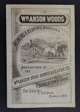 1881 antique Wm ANSON CATALOG youngstown oh mow repair H S CHASE plymouth nh picture