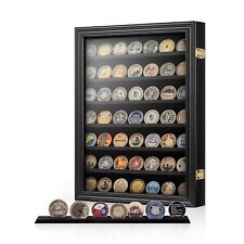 Challenge Coin Display Wall Mount with HD Glass Door,7 Rows Military Coin Hol... picture
