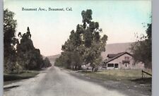 BEAUMONT CALIFORNIA MAIN STREET DIRT ROAD c1910 original antique postcard ca picture