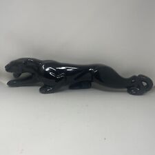 Vintage Ceramic Black Panther Sculpture Figure LARGE 24
