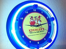 Koehler Beer Bar Man Cave Bar Neon Wall Clock Advertising Sign picture