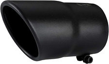 Black Exhaust Tip -3.5'' Inlet Bolt on Design- Black Coated Stainless Steel Car  picture