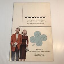 1957 4-H Congress Program presented by Firestone Tire & Rubber Co Chicago Menu + picture