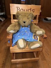 Wooden Decor Boyds Chair - Handmade By Appalachian Artisan. Comes With Bear picture