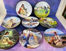 8- Indian Collector Plates “The Hamilton Collection Presents 23k Gold Rim 8 