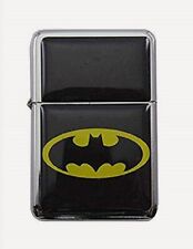 Batman Logo Flip Top Metal Lighter Oil Chrome Refillable Dark Knight insert picture
