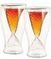 Crystal Mermaid Tail Shot Glasses  2Pk 100Ml Stemless Glasses Set for Alcohol picture