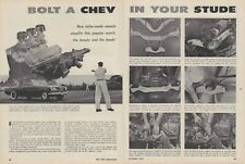 1959 Chevy Engine Swap 1953 1955 1957 Studebaker Commander Magazine Article Ad picture