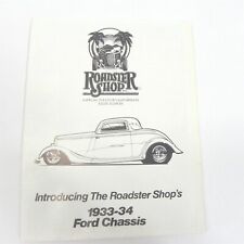 VINTAGE ROADSTER SHOP CHASSIS CATALOG FOR 1933-1934 FORD VEHICLES ELGIN ILLINOIS picture