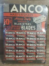Vintage Anco Razor Blade Store Display Card Rare 20 Count 12.5