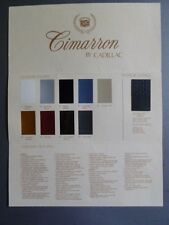 1982 -1988 Cadillac Cimarron Factory Issued Color Chart RARE Awesome L@@K picture