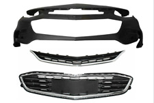Fit For 2016-2018 Chevy Malibu Front Bumper Cover & Front Upper & Lower Grille picture