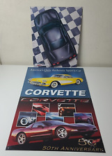 Desperate Enterprises Licensed Corvette Metal Sign Lot of 3 Vintage Look picture
