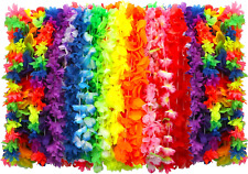 36 Pieces Hawaiian Luau Leis Bulk,Tropical Flower Necklace for Hawaii Party Deco picture