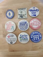 Great Collection of 9 Vintage Dubuque Pins from 1970's and 1980's  picture