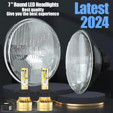 Pair 7 inch Round Led Headlights Lamp Housing for Chevy Bel Air 1955 1956 1957* picture