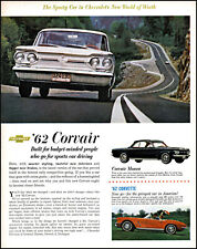 1962 Chevrolet Corvair Corvette Chevy Monza sport car vintage photo print ad L40 picture