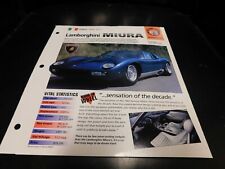 1966-1973 Lamborghini Miura Spec Sheet Brochure Photo Poster 67 68 69 70 71 72 picture