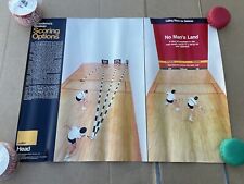 PAIR OF 1979 AMF HEAD RACQUETBALL GYM PROMO ADVERT POSTERS STRANDEMO'S STRATEGY picture