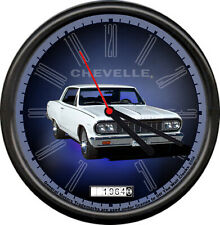 Licensed 1964 Chevy Chevelle White Chevrolet General Motors Sign Wall Clock picture