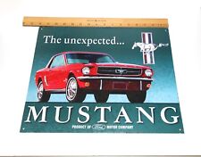 Ford Mustang The Unexpected... Metal Sign Dated 1997 Red Mustang 16 x 12.5