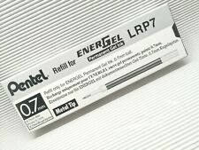 12pcs Pentel Ener Gel LRP7 0.7mm Permanent Gel ink/roller pen only refill Black picture