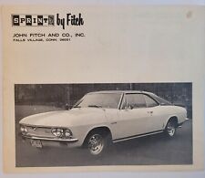 Rare 1960s Chevrolet Corvair  Sprint By John Fitch Sales Literature picture