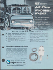 Sprague Air-Push Windshield Washer for Heavy-Duty Vehicles sheet & letter 1965 picture