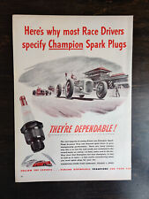 Vintage 1946 Champion Spark Plugs Full Page Original Ad picture