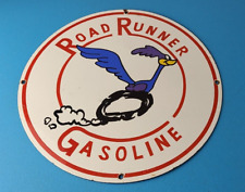 Vintage Road Runner Gasoline Sign - Mopar Racing Auto Gas Porcelain Sign picture