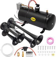 4 Trumpet Train Horns Kit 150DB Super Loud with 120 PSI 12V Air Compressor 0.8 G picture