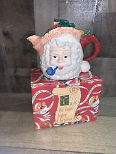 Vintage Papel twas the night before Christmas collection Ceramic Santa Teapot picture