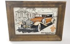 Packard Super 8 Automobile Art Tile by Westward Ho- Ceramic - Wood Frame - Nice picture