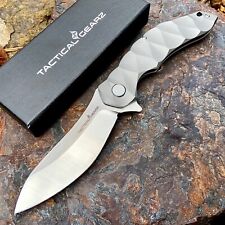 Tc4 Titanium Folding Knife CPM-D2 Steel Dao Blade Ball Bearing System picture