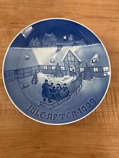 Copenhagen Christmas Plate Jule After 1969 Horse Pulling Sled picture