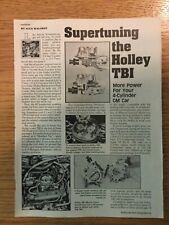 ENG01 Article Carburetor Supertuning the Holley TBI 4 Cyl GM Car Sep 1976 3 page picture