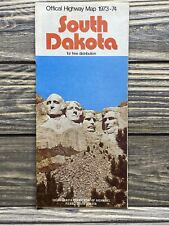 Vintage 1973-1974 South Dakota Official Highway ￼Map picture