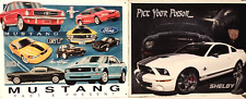 Ford Mustang Legacy & Shelby Mustang GT 500 Tin Metal Signs 2x 16x12.5 picture