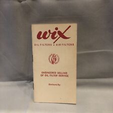 Wix Oil Filters Air Filters 1959 notebook picture