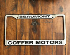 Beaumont California Coffer Motors Vintage Metal license plate frame picture