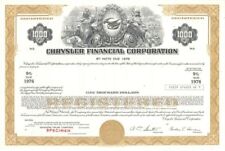 Chrysler Financial Corp. - Famous Automotive Co. Specimen Bond - $1,000 - Specim picture