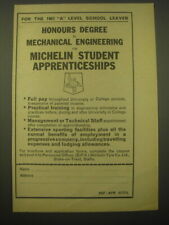 1966 Michelin Tyre Ad - For the 1967 A Level School Leaver Honours Degree picture