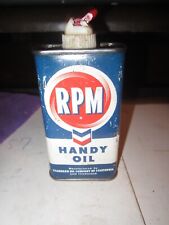 CHEVRON RPM HANDY OIL TIN CAN STANDARD OIL 4 FLUID OUNCES VINTAGE LITTLE CONTENT picture