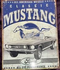 Tin Sign Classic Mustang retro All American Muscle Metal Garage Tin Sign 16