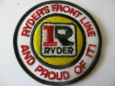 RYDER Trucking Transportation Company Front LIne Proud Of It Patch Iron On 3.25” picture