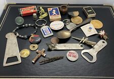 Vintage junk drawer lot items advertising Smalls Older As Shown Lot#4042 picture
