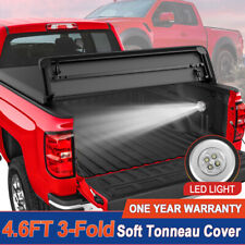4.6FT Tri-Fold Truck Bed Tonneau Cover For 2022-2024 Ford Maverick Waterproof picture