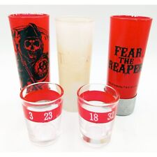 Lot of 5 Shot Glasses Sons of Anarchy Fear the Reaper Numbered Tuaca Barware picture